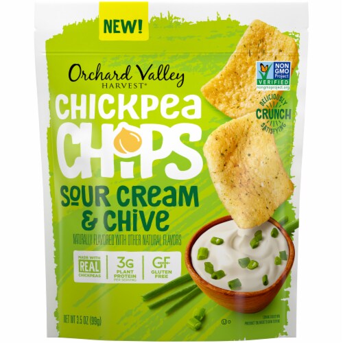 Orchard Valley Harvest® Sour Cream and Chive Chickpea Chips Perspective: front