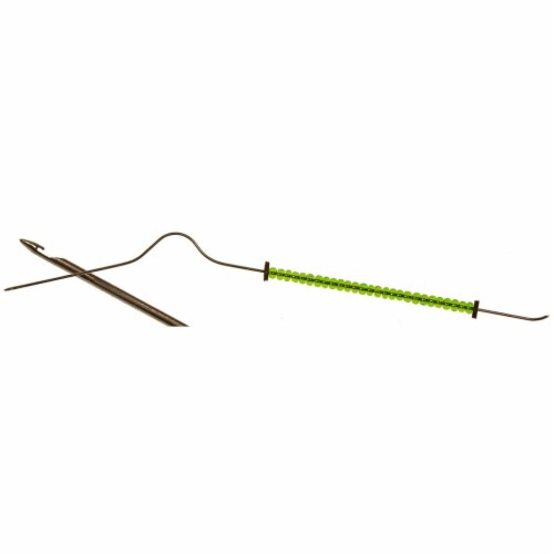 Lacis Verna Beadle Needle W/Crook 7.5 -1mm Perspective: front