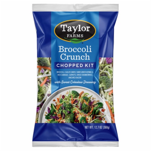 Taylor Farms® Broccoli Crunch Chopped Salad Kit Bag Perspective: front