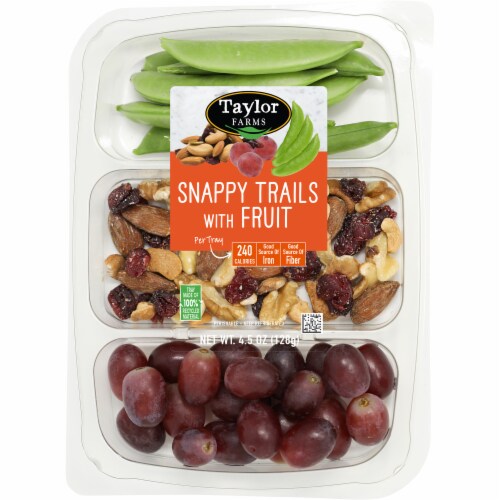 Taylor Farms Snappy Trails with Fruit Snack Pack Perspective: front