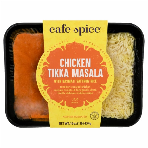 Cafe Spice® Chicken Tikka Masala with Basmati Saffron Rice Meal Perspective: front