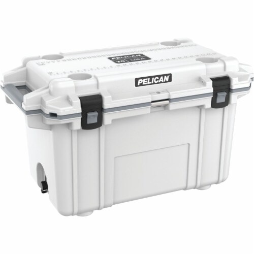 Pelican Marine Chest Cooler,Hard Sided,70.0 qt.  70Q-1-WHTGRY Perspective: front