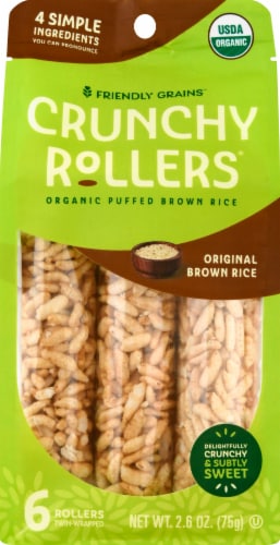 Crunchy Rollers® Organic Original Brown Rice Rollers Perspective: front
