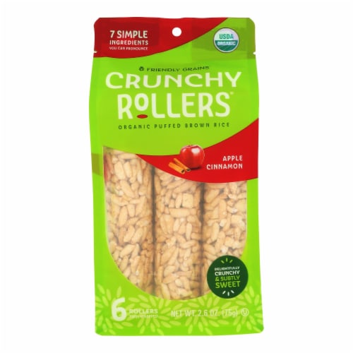 Crunchy Rollers® Organic Apple Cinnamon Rollers Perspective: front