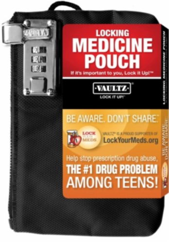 Vaultz Locking Medicine Pouch Perspective: front