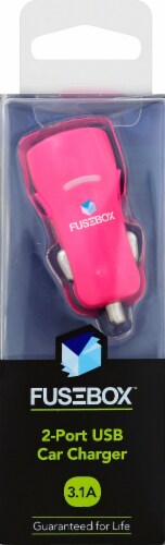 FuseBox™ 3.1 Amp 2 Port USB Car Charger Perspective: front