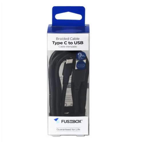 FuseBox Type-C to USB Braided Cable Perspective: front