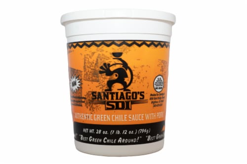 Santiago's Mild Green Chile Sauce With Pork Perspective: front