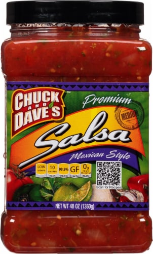 Chuck and Dave's Medium Salsa 48 oz Perspective: front