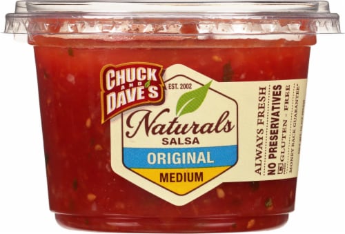 Chuck and Dave's Original Medium Salsa 16 oz Perspective: front