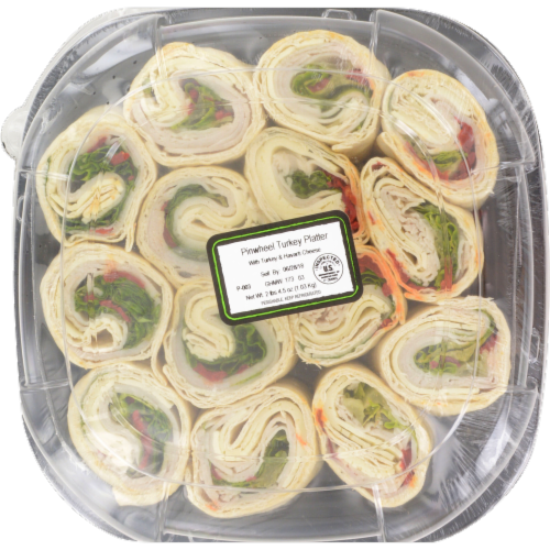 Fresh Kitchen Turkey Pinwheel Platter Perspective: front