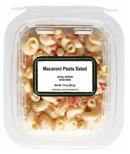 Fresh Macaroni Pasta Salad Perspective: front