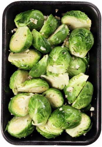 Brussels Sprouts & Red Bell Pepper Perspective: front