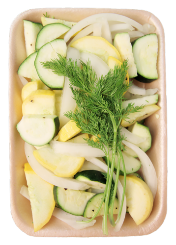 Fresh Kitchen Seasoned Squash Onion & Dill Perspective: front