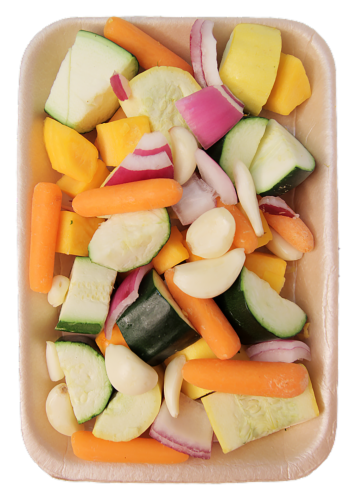 Fresh Kitchen Roasting Vegetables Perspective: front