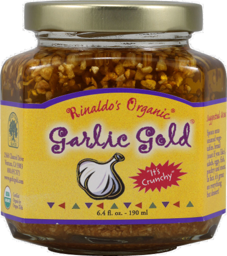 Rinaldo's Organic Garlic Gold Olive Oil Perspective: front