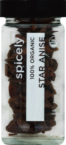 Spicely Organics Whole Anise Star Perspective: front