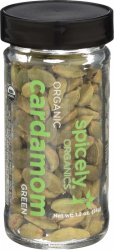 Spicely Organics Green Cardamom Spice Perspective: front