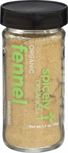 Spicely Organics Ground Fennel Perspective: front