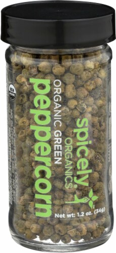Spicely Organics Whole Green Peppercorn Perspective: front