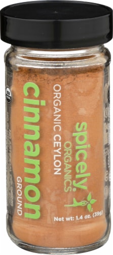 Spicely Organics Ground Ceylon Cinnamon Perspective: front