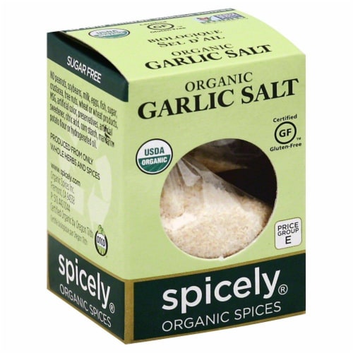 Spicely Organic Garlic Salt Perspective: front