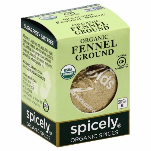 Spicely Organic Ground Fennel Perspective: front