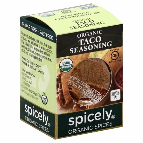 Spicely Organic Taco Seasoning Perspective: front