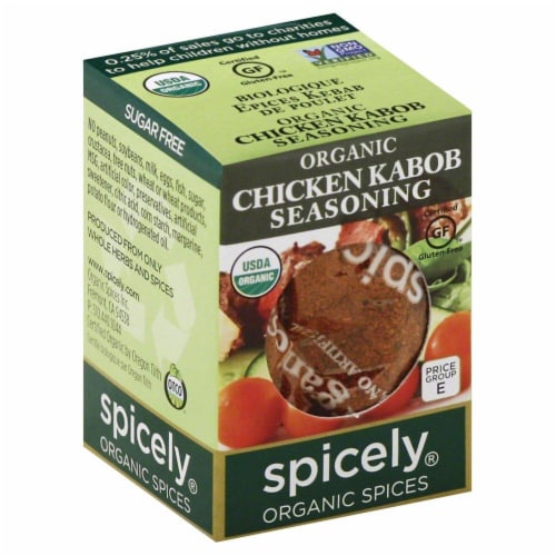 Spicely Organic Chicken Kabob Seasoning Perspective: front