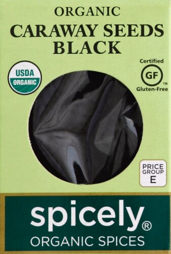 Spicely Organics Black Caraway Seeds Perspective: front