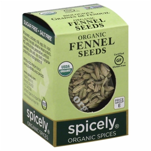 Spicely Organic Fennel Seeds Perspective: front