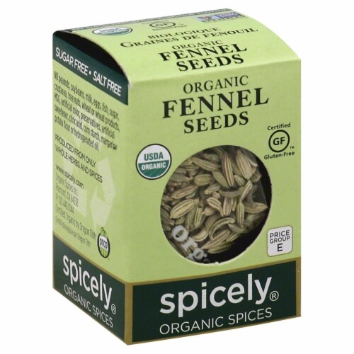 Spicely Organics Fennel Seeds Perspective: front