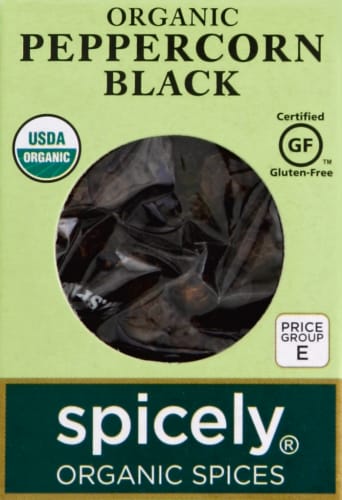 Spicely Organic Black Peppercorn Perspective: front