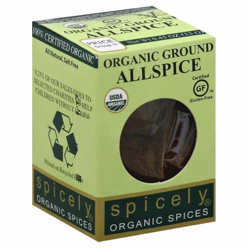Spicely Organic Ground Allspice Perspective: front