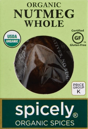 Spicely Organic Whole Nutmeg Perspective: front