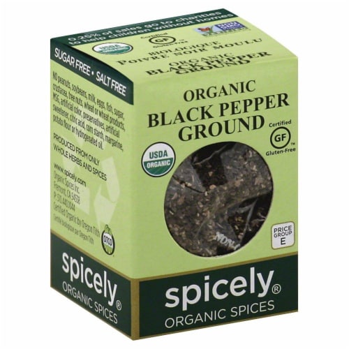 Spicely Organic Ground Black Pepper Perspective: front
