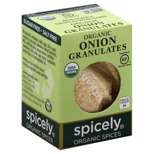 Spicely Organics Onion Granulates Perspective: front