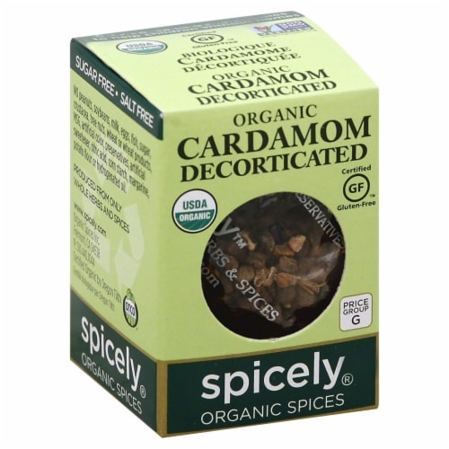 Spicely Organic Cardamom Decorticated Perspective: front