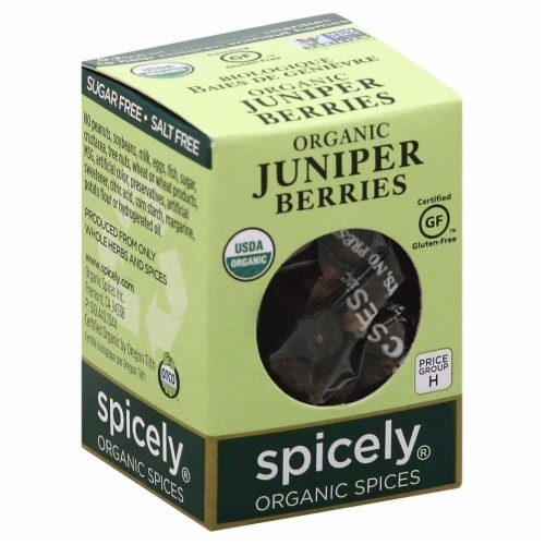 Spicely Organic Juniper Berries Perspective: front