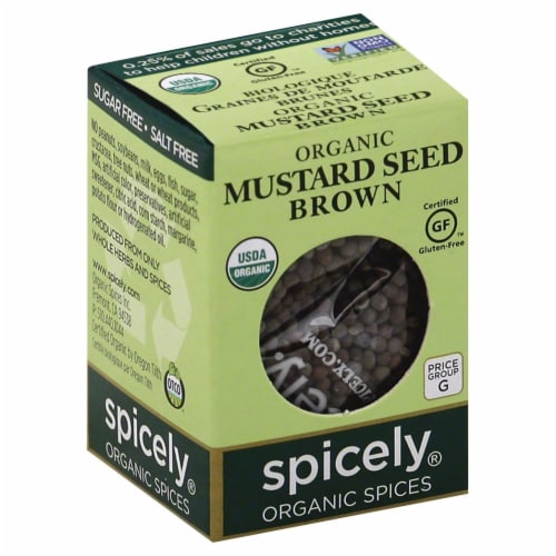 Spicely Organics Brown Mustard Seeds Perspective: front