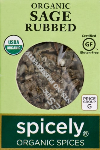 Spicely Organics Rubbed Sage Perspective: front