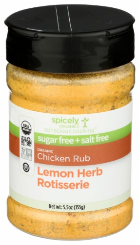 Organic Lemon Herb Rotisserie Chicken Rub Perspective: front