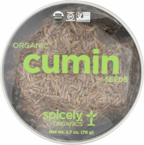 Spicely Organics Cumin Seeds Perspective: front
