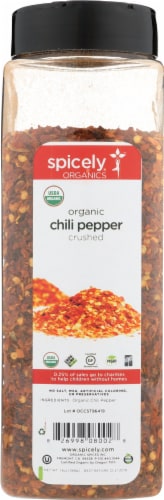 Spicely Organics Crushed Chili Pepper Seasoning Perspective: front