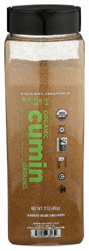 Spicely Organics Ground Cumin Perspective: front
