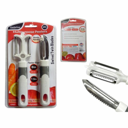FamilyMaid 13967 7.3 & 8.25 in. Vegetable Peeler, 2 Piece - Pack of 144 Perspective: front
