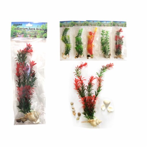 Familymaid 19105 11 in. Fish Tank Grass with Shells - Pack of 144 Perspective: front