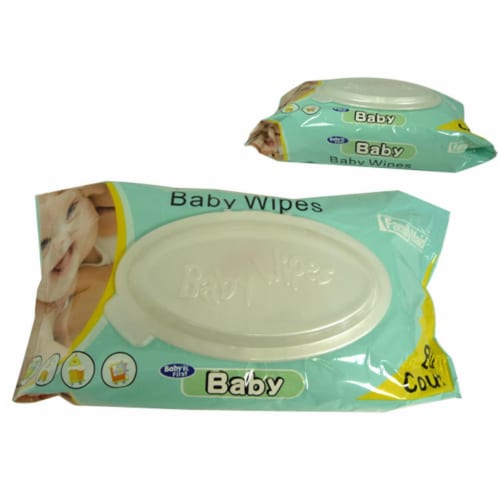 Familymaid 24126 Oval V Baby Wipe, 80 Count - Pack of 24 Perspective: front