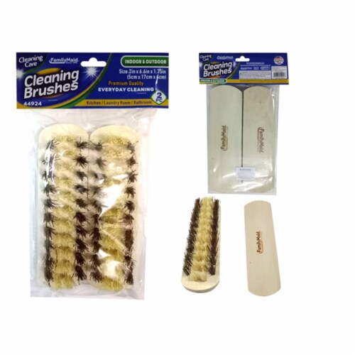 FamilyMaid 44924 2 x 6.6 in. Print Frame Wood Cleaning Brushes - 2 Piece Perspective: front
