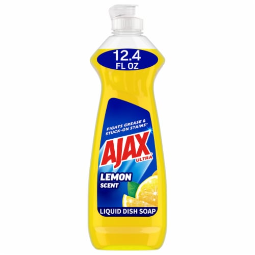 Ajax Ultra Super Degreaser Lemon Scent Liquid Dish Soap Perspective: front